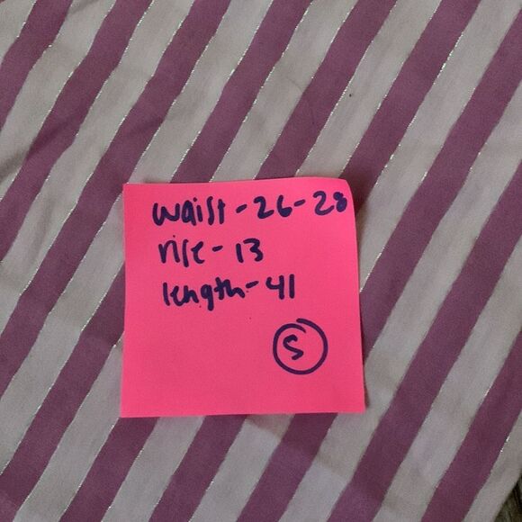 Victorias Secret Striped Sparkly Wide Leg Pajama Pants Pink Purple Size Small - Picture 10 of 10